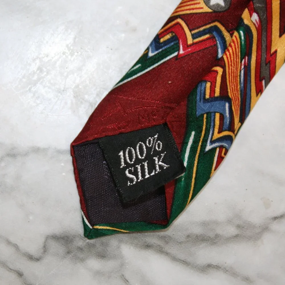 TABASCO Neck Tie Colorful Fun Spicy Novelty Menswear Necktie Accessory Silk